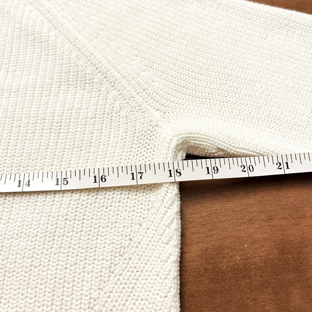 Banana Republic Organic Cotton Open Front Cardigan Cream - Picture 9 of 10